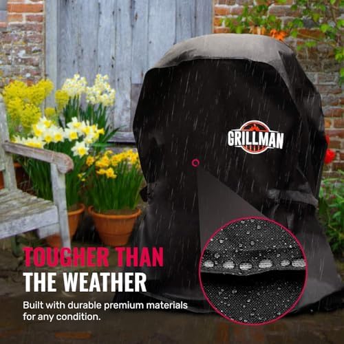 Grillman Waterproof BBQ Grill Cover for Outdoor Grills, 30 Inch, Black - Image 5