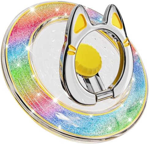 Magnetic Phone Ring Holder for MagSafe, Yellow-Colorful by DATIMIRA