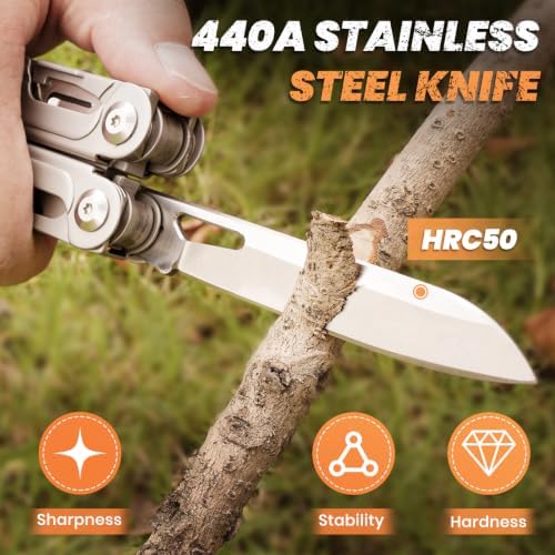 PERWIN 18-in-1 Multitool Pliers Pro, EDC Pocket Knife & Replaceable Tool - Image 4