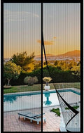 METAONLY Magnetic Screen Door Mesh, Works for Patio, Sliding Door, Keeps Bug Mosquito Out, Fresh Air Flow, Fits 32" x 80" Door - Curtain Size 34" x 82", Black by Giveyouthebestexperience