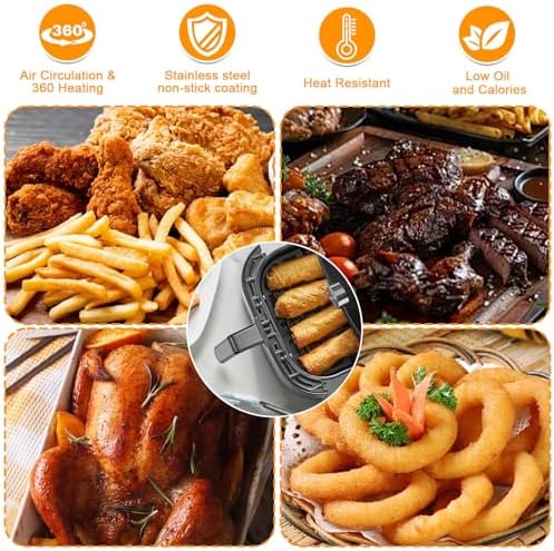 GWY Air Fryer Accessories for Instant Vortex Plus 6QT Instant Pot Vortex Plus 6QT Clear Cook Air Fryer, Original Air Fryer Replacement Tray Grill Pan Plate Crisper Plate Rack Parts - Image 6