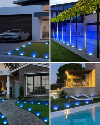 btfarm 4 Pack Solar Lights Outdoor Waterproof, 8 LED Solar Ground Lights - Image 5