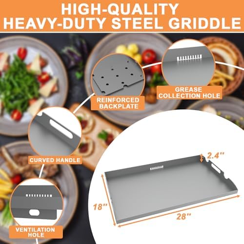 Griddle Top Replacement for Blackstone 28" Flat Top Grill w/Rear Grease - Image 3