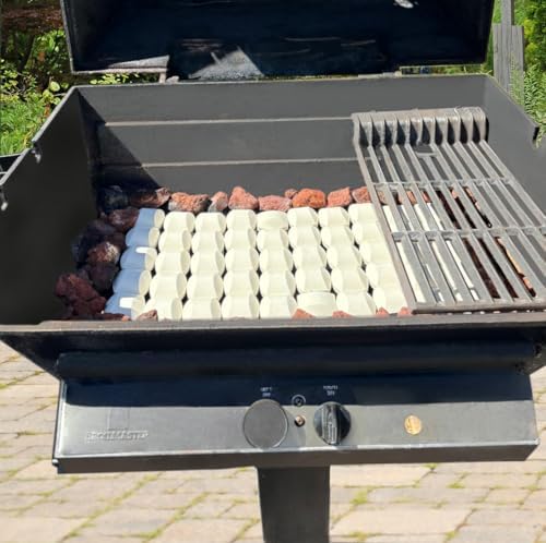 Leship Ceramic Briquettes Replacement for Turbo, Nexgrill Gas Grills, Gas Grill Briquettes Replacement for Lava Rocks, 100-Piece, 2 x 2 inches - Image 3