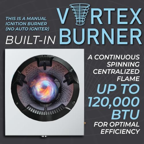Concord Professional Vortex Burner Stainless Steel Commercial Wok Range Single Burner Outdoor Propane Stove. Great for Stir Fry, Outdoor Kitchen, Asian Cuisine - Image 3
