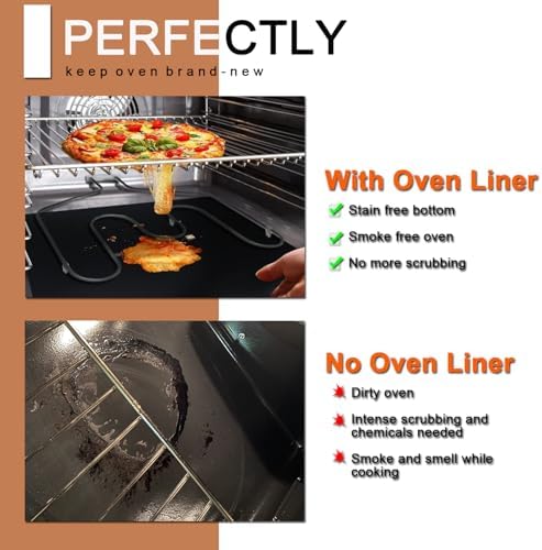 Oven Liners for Bottom of Oven - 5 Pack Large Heavy Duty Mats, 17”x25” Non-Stick Reusable Liner for Electric, Gas, Toaster Ovens, Grills - Kitchen Accessory to Keep Oven Clean (5, Black) - Image 5