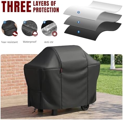 SHINESTAR 52-55" Grill Cover,Windproof with Magic Tape & Drawstring Bottom - Image 5