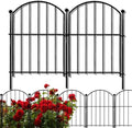 Decorative Garden Fence 17in x10ft, 10 Pack Rustproof Metal No Dig Fence Animal Barrier for Dog, Arched Flower Bed Edging Ornamental Wire Border Panel Fencing for Yard Patio Outdoor Decor by Thrivinest