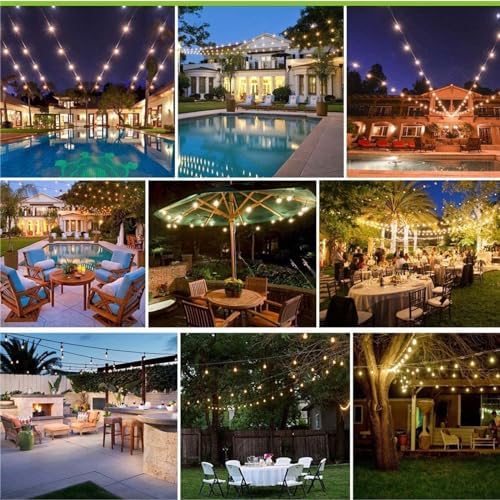 Banord Outdoor String Lights 96FT(2x48FT), Commercial Grade Patio Lighting - Image 7