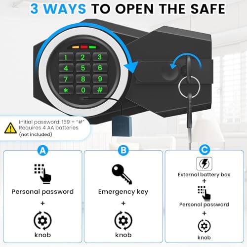 27.56" Depository Drop Safe with Slot, Digital Lock Key for Business - Image 5