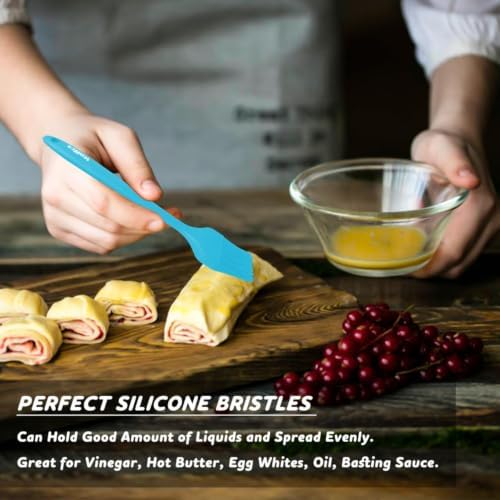 Walfos Silicone Basting Pastry Brush, 600℉ Heat Resistant Pastry Brush for BBQ Grill Baking Kitchen Cooking, BPA Free and Dishwasher Safe - Image 3