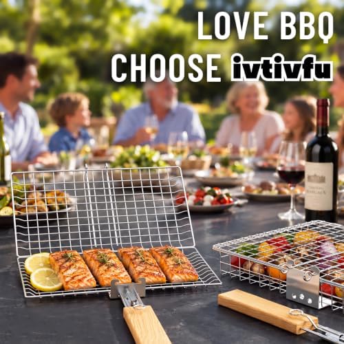 Nesting Grill Basket Set, BBQ Accessories, Outdoor Camping, Gifts for Men - Image 6