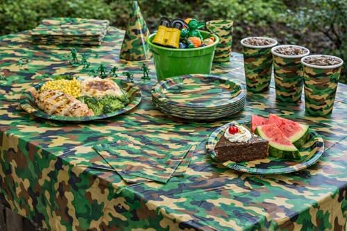 120 Pcs Camo Birthday Party Supplies Serves 30 - Plates, Cups, Napkins Set - Image 6