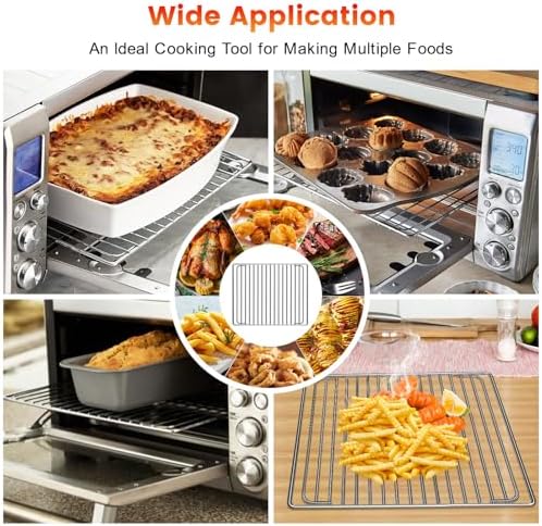 GCQ Wire Rack for Breville Smart Oven Pro Countertop Oven BOV845BSS,14''×11.6'' Stainless Steel Air Fryer Accessories Replacement Parts Roasting Steamer Grill Racks Baking Tray，Dishwasher Safe - Image 7