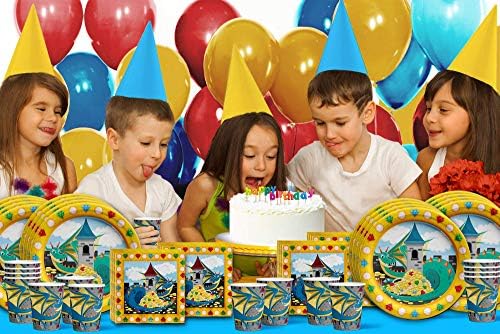 Mythical Dragon Birthday Party Supplies Set Plates Napkins Cups Tableware Kit for 16 - Image 7
