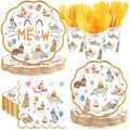 168 Pcs Cat Theme Birthday Party Decorations, Serves 24 by Greencian