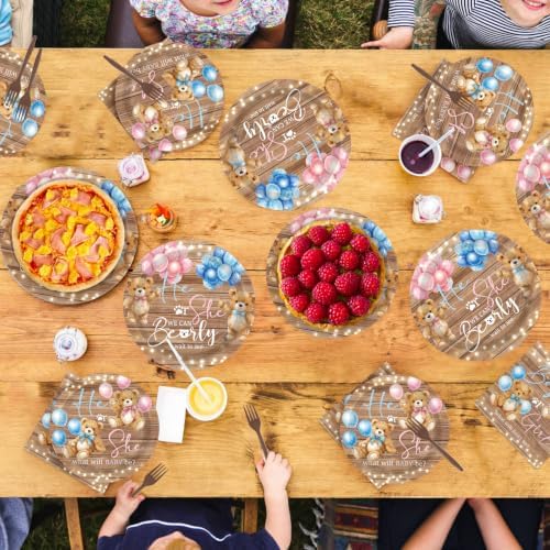 96Pcs Bear Gender Reveal Decoration for Baby, Serves 24 - Image 7
