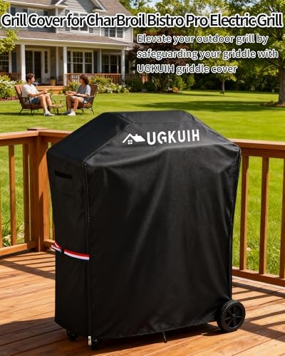 Grill Cover for CharBroil Bistro Pro Electric Grill Outdoor, Heavy Duty 600D Waterproof Protection, Compatible with Charbroil Grill Cover 25302145, 25302146, 25302161 and CB1250073P4 - Image 2