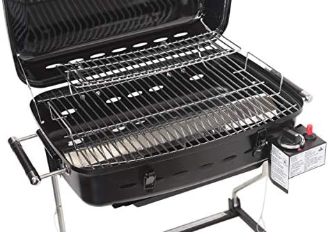 Flame King - YSNHT500 RV Or Trailer Mounted BBQ - Motorhome Gas Grill - 214 Sq Inch Cooking Surface - Adjustable Flame Controller, Black - Image 3