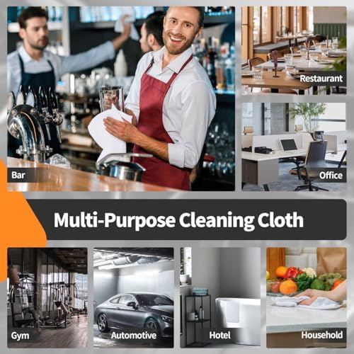 FIXSMITH White Microfiber Cleaning Cloth -Pack of 12, Highly Absorbent Cleaning Rags, 16"X12" All Purpose Cleaning Towels for Housekeeping, Kitchen, Car, Lint Free and Reusable Microfiber Towels - Image 7
