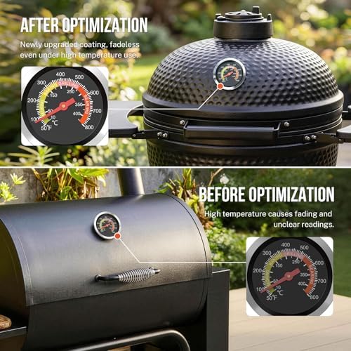 2-3/8" Large Dial Grill Thermometer,50-800°F Temperature Gauge for BBQ Oven - Image 6