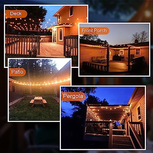 GPATIO 150FT Outdoor String Lights, Waterproof Patio Lights with 77 Dimmable Hanging Light Globe G40 Bulbs, 2700k Shatterproof Connectable for Backyard Gazebo Porch Outside Decor - Image 6