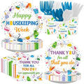 168 Pcs Happy Housekeeping Week Decorations for Housekeepers, Serves 24 by Greencian