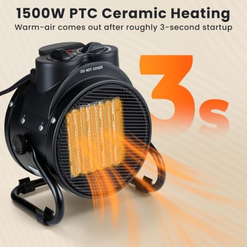 Outdoor Heater for Patio, 1500W PTC Ceramic Electric Space Heater - Image 5