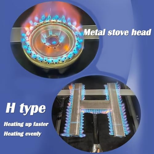 INTBUYING 2 Burner Gas Grill Griddle Commercial Flat Grill Non-Stick Outdoor Griddle 2800Pa Adjustable Temperature 50-300℃ with Low Pressure Valve - Image 5