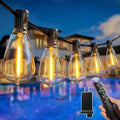 Guhope 54 FT Outdoor String Lights for Outside, Dimmable ST38 Edison LED Patio Lights with Timer, 3 Lighting Modes, IP45 Waterproof String Lights with Remote for Backyard Garden Porch Party Decor by GuhopeLighting