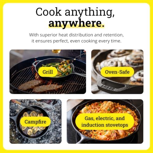 Lodge Cast Iron 4-Piece Set, PFAS-Free Pre-Seasoned Kitchen Set - Image 4