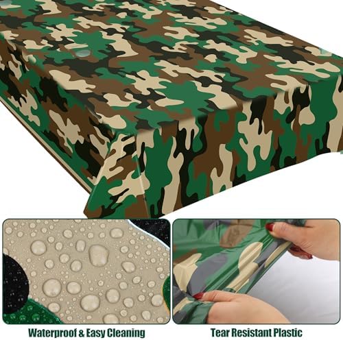 Kochorie 97 Pieces Camouflage Party Supplies Camo Disposable Tableware Set - Image 4