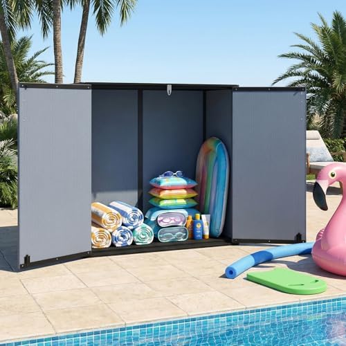 Tangkula 23.5 Cu.ft Outdoor Storage Shed with Lockable Door - Image 3