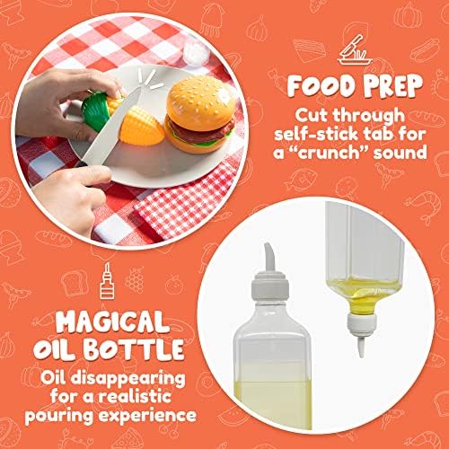 27 PCS Kids BBQ Grill Playset Backyard Barbecue Play Grill Toy Set for Kids, Play Food Sets for Kids Kitchen - Image 3