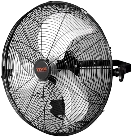 VEVOR 18 Inch Industrial Wall Mount Fan 2PCS High Velocity 4000 CFM Black - Image 4