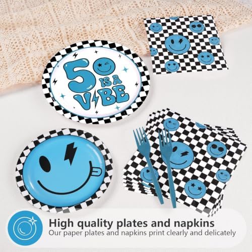 96Pcs Five is a Vibe Birthday Party Decoration for Boys 5 Year Old Serves24 - Image 4
