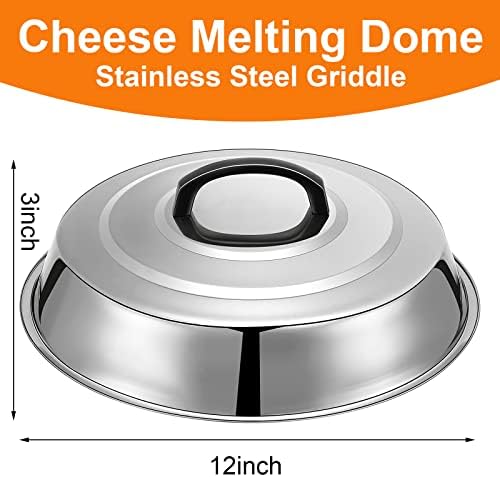 Pinkunn 8 Pack Griddle Basting Cover, 12 Inch Melting Dome Set - Image 2