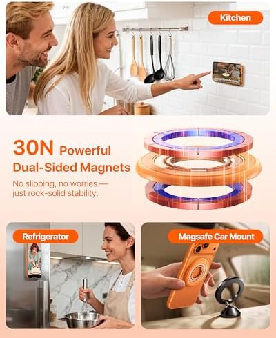andobil 2026 3rd Gen Stability Magnetic Phone Ring Grip for MagSafe, Orange - Image 3
