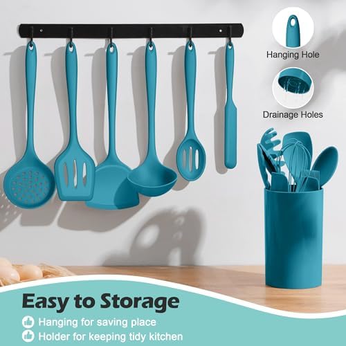 Homikit Silicone Cooking Utensils Set, 15 PCS Kitchen Utensil Spatula Set - Image 5