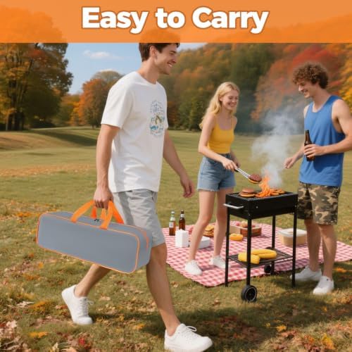 Grill Utensil Storage Bag for Outdoor Grilling, 24 x 8 x 8 in, Gray - Image 6