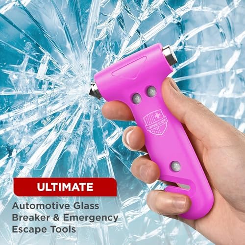 Swiss Safe Car Safety Hammer Window Breaker Tool with Seatbelt Cutter - Image 6