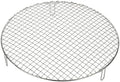 uxcell 13 Inch Round Cooking Rack, Stainless Steel Canning Racks with Legs, Barbecue Mesh Grill for Baking Cooling Steaming Cookware by uxcell