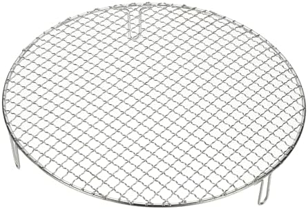 uxcell 13 Inch Round Cooking Rack, Stainless Steel Canning Racks with Legs, Barbecue Mesh Grill for Baking Cooling Steaming Cookware by uxcell