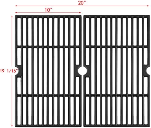 463724514 463714514 Grill Grates Grill Replacement Parts for Charbroil Grill Grates 463724511 463724512 463714914 463714915 Classic C-39M5CB FDDUO1024 Nexgrill 810-0025 Cast Iron Cooking Grates 2 Pcs - Image 3