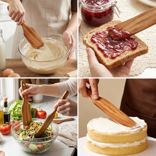 3 Pack Skinny Wooden Spurtle Set for Sourdough Starter Kit Accessories - Image 7