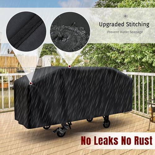 SHINESTAR Griddle Cover for Blackstone 36 Inch Griddle Without Hood, Heavy Duty Waterproof Flat Top Gas Grill Cover with Click-Close Straps, UV-Resistant BBQ Cover for More 4-Burner Griddle - Image 6