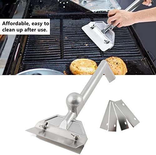 Grill Scrapers ECUTEE Heavy Duty Griddle Scraper Set Commercial Griddle Scraper Set Flat Top Grill Accessories with 4 Replacement Blades for Restaurants, Bars, Diners, Outdoor Grill Cleaning - Image 7
