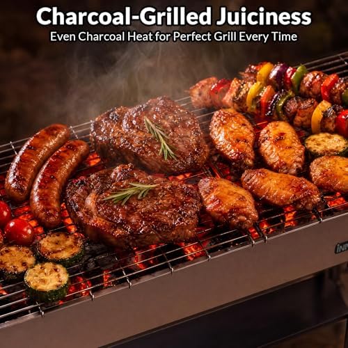 Charcoal Grill, Foldable Portable BBQ Grill for Camping & Backyard - Image 3