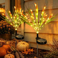 GIGALUMI 2 Pack Solar Wheat Outdoor Fall Decor, 2 Modes, Yellow by GIGALUMI