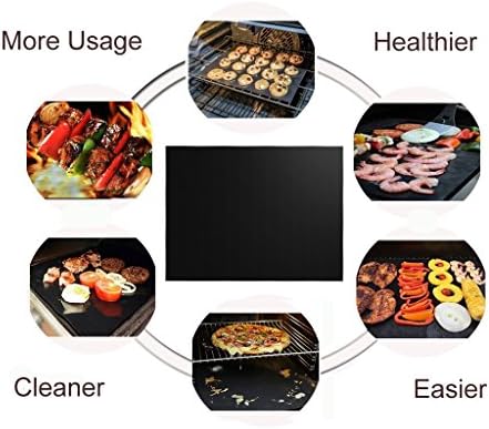Grill Mat Set of 6, Non-Stick, 15.75 x 13 Inch, Black - Image 5